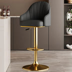 Low Back Adjustable Modern Leather Swivel Bar Stool