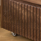 Brown Modern 3-drawer Solid Wood Bedside Nightstand