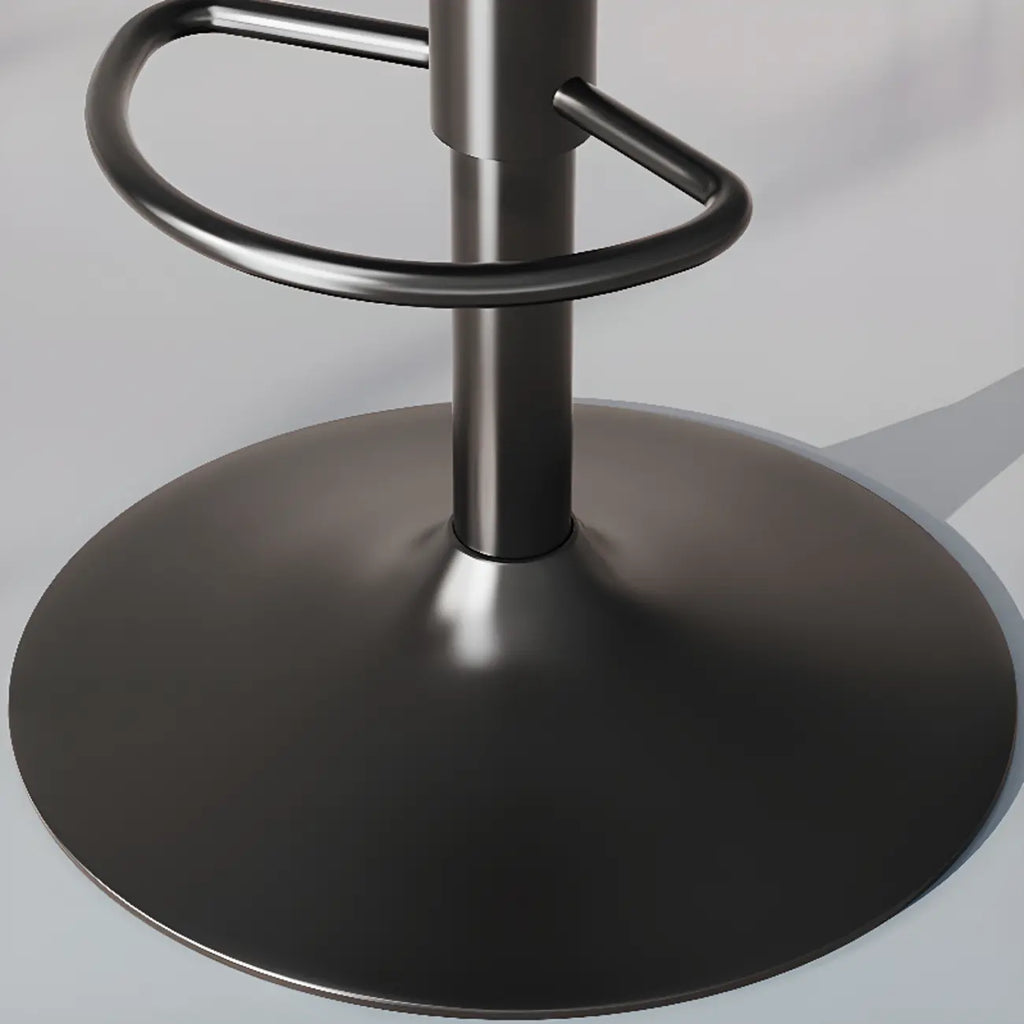 Modern Leather Swivel Bar Stool Adjustable Height
