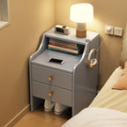 Classic Premium Wood 2 Drawers  Bedside Cabinet Nightstand