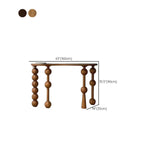 Artistic Walnut Wood Turned Leg Entry Console Table