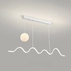 Art Decor Modern 2-Light Wave Pendant Light Multi Diming
