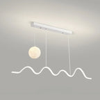 Art Decor Modern 2-Light Wave Pendant Light Multi Diming