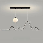 Art Decor Modern 2-Light Wave Pendant Light Multi Diming