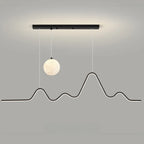 Art Decor Modern 2-Light Wave Pendant Light Multi Diming