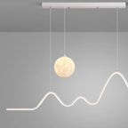 Art Decor Modern 2-Light Wave Pendant Light Multi Diming