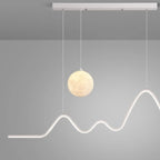 Art Decor Modern 2-Light Wave Pendant Light Multi Diming