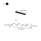 Art Decor Modern 2-Light Wave Pendant Light Multi Diming