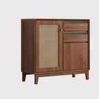 Minimalist Adjustable Shelves Rattan Sideboard with Drawers