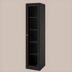 Minimalist Adjustable Wooden Glass Door Curio Cabinet