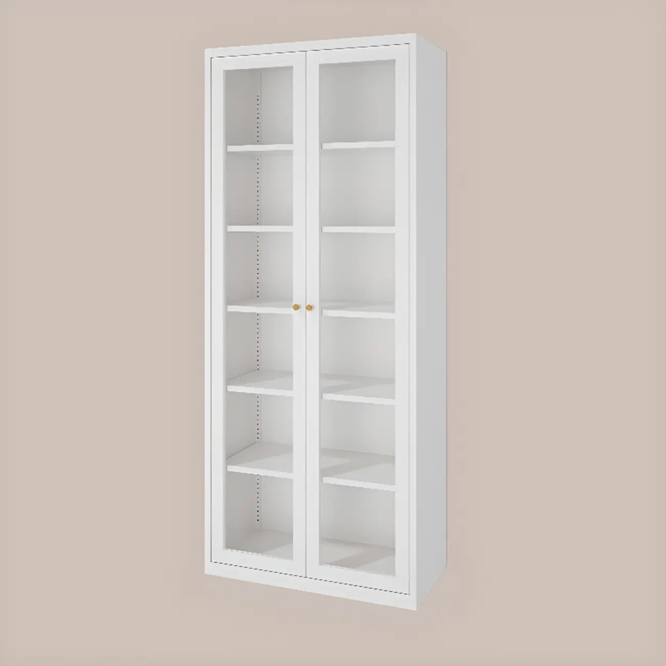 Minimalist Adjustable Wooden Glass Door Curio Cabinet