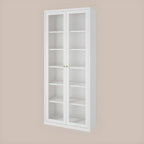 Minimalist Adjustable Wooden Glass Door Curio Cabinet