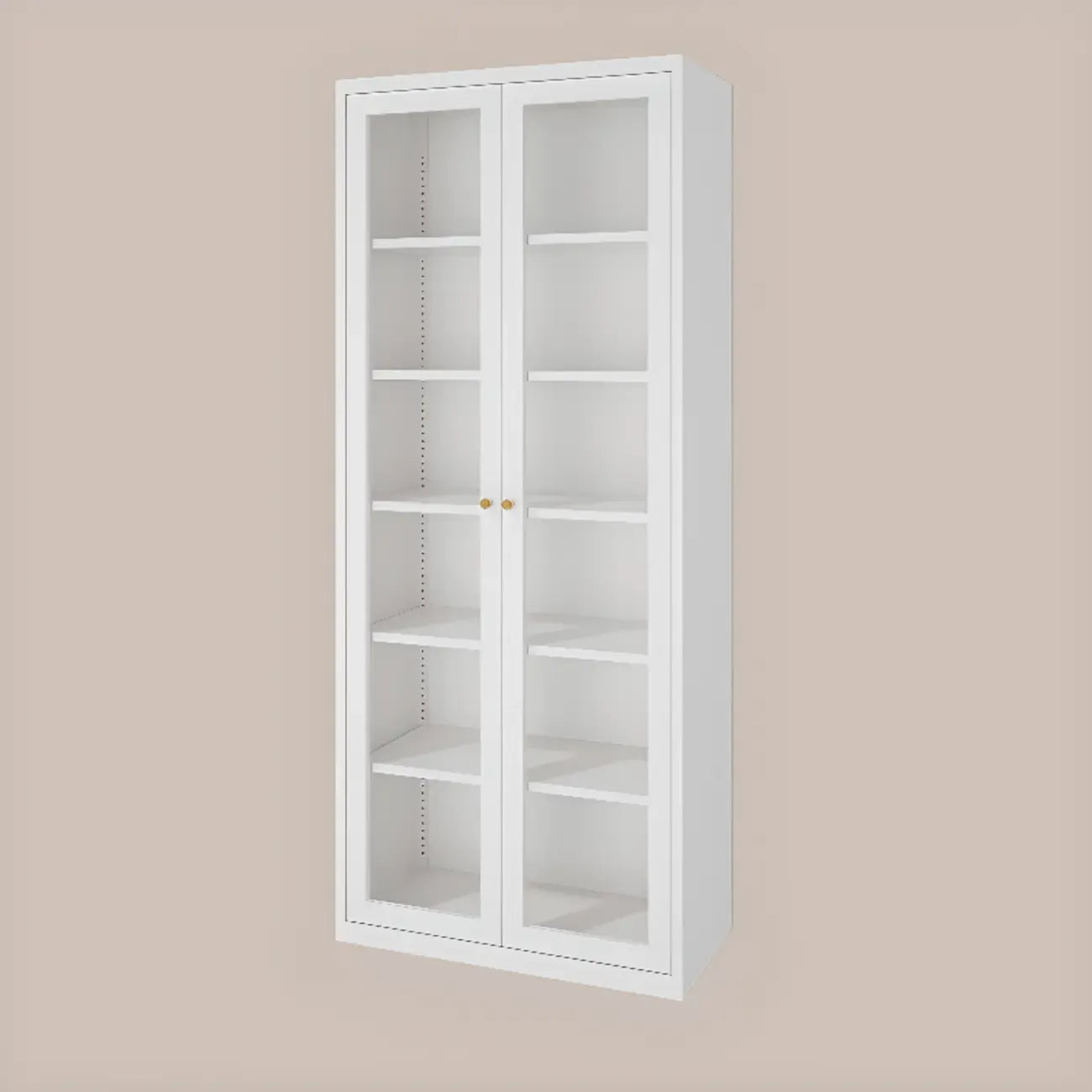 Minimalist Adjustable Wooden Glass Door Curio Cabinet