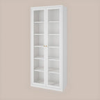 Minimalist Adjustable Wooden Glass Door Curio Cabinet