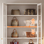 Minimalist Adjustable Wooden Glass Door Curio Cabinet