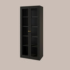Minimalist Adjustable Wooden Glass Door Curio Cabinet