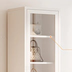 Minimalist Adjustable Wooden Glass Door Curio Cabinet