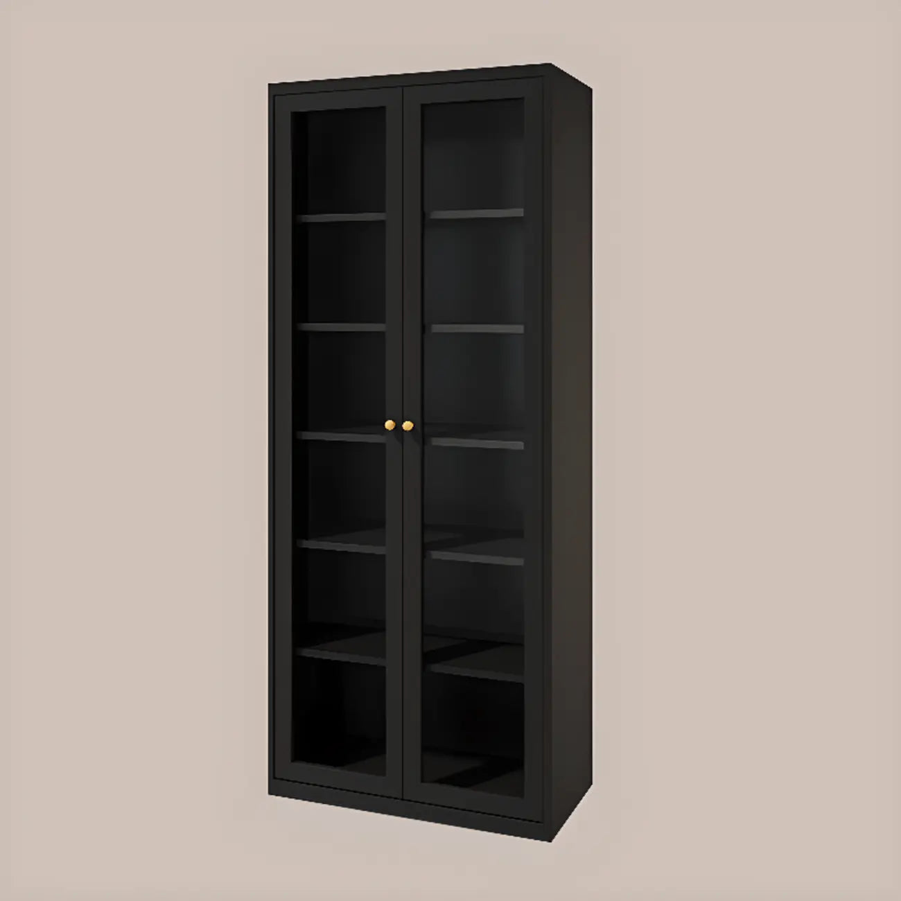 Minimalist Adjustable Wooden Glass Door Curio Cabinet