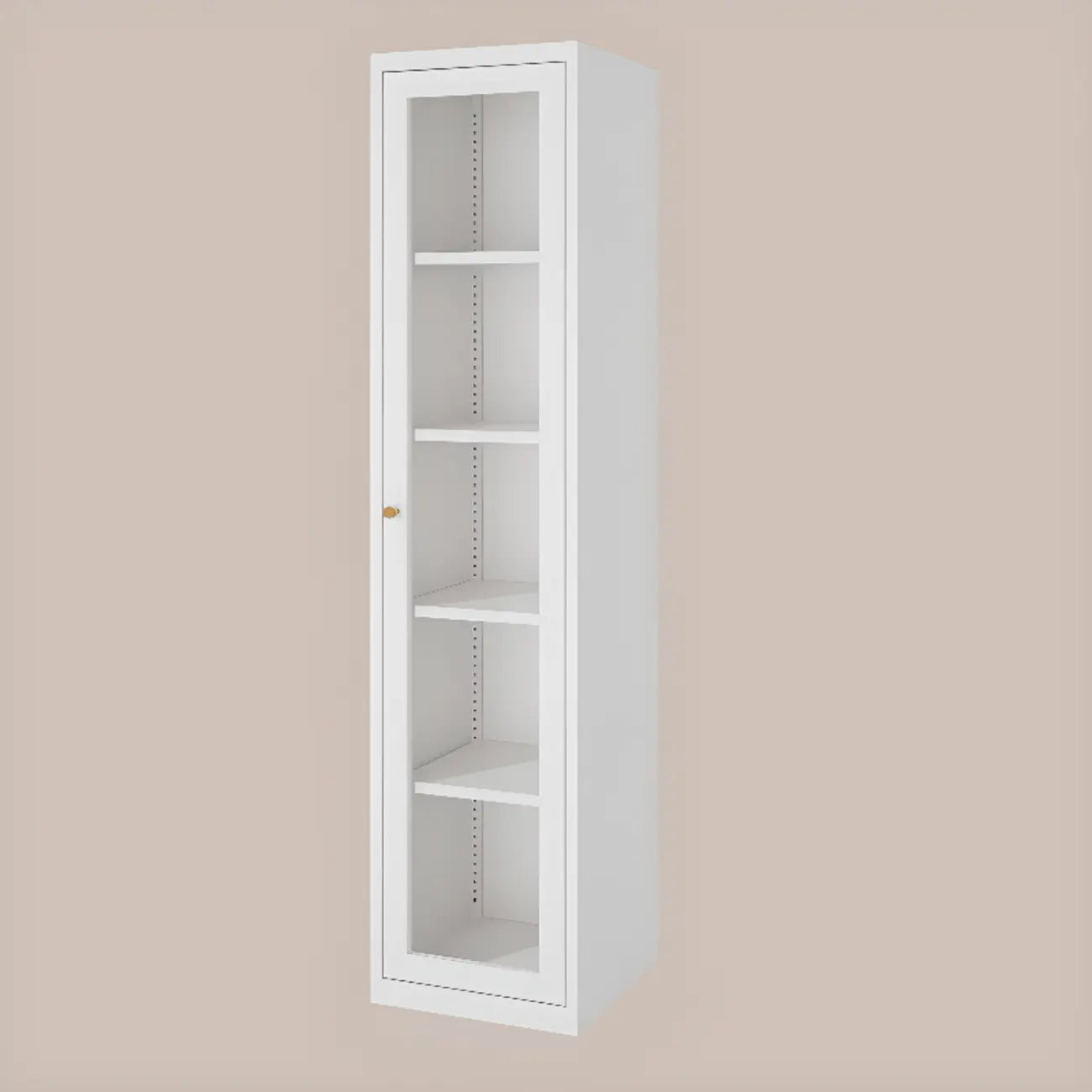 Minimalist Adjustable Wooden Glass Door Curio Cabinet