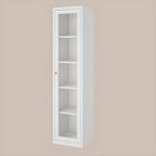 Minimalist Adjustable Wooden Glass Door Curio Cabinet