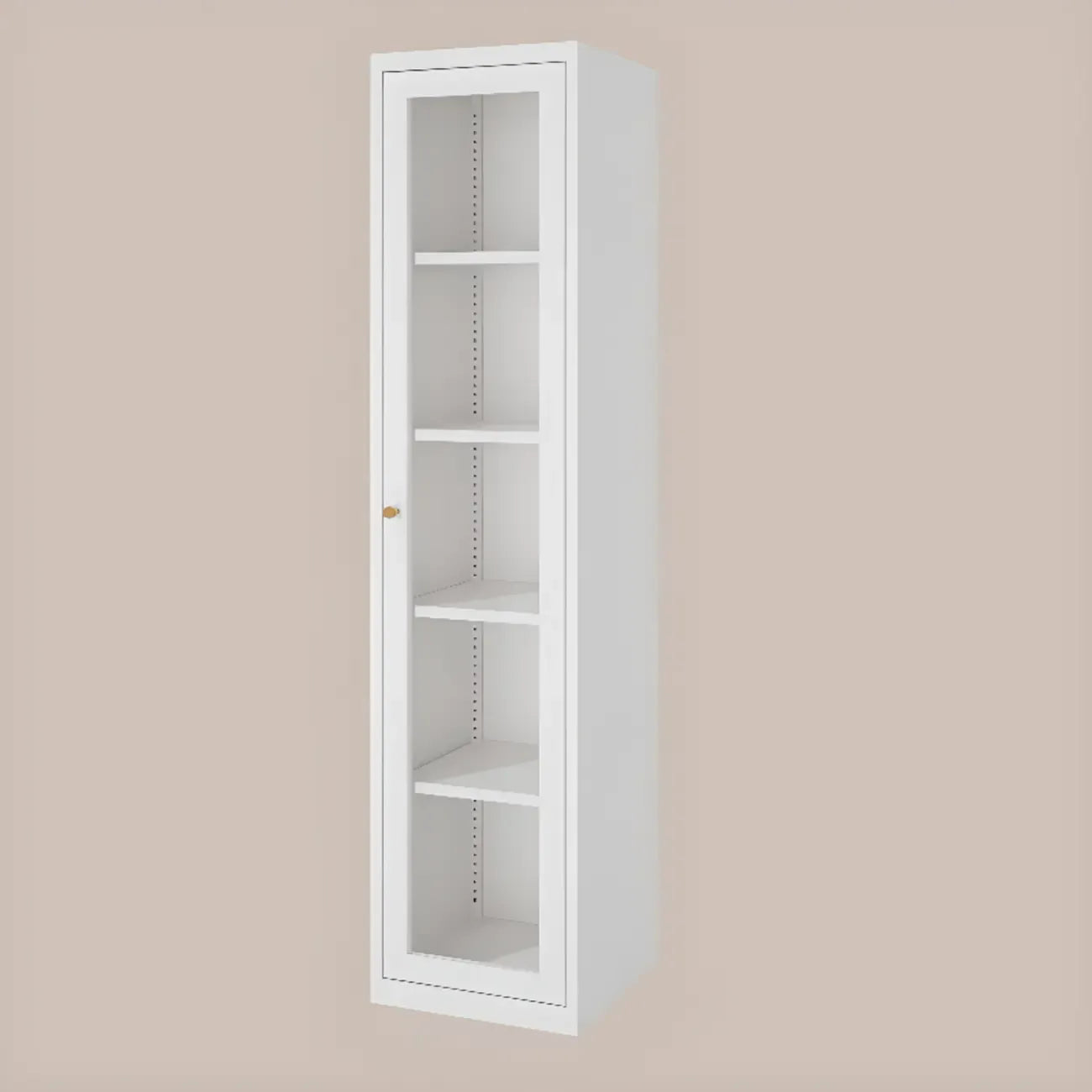 Minimalist Adjustable Wooden Glass Door Curio Cabinet