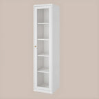 Minimalist Adjustable Wooden Glass Door Curio Cabinet