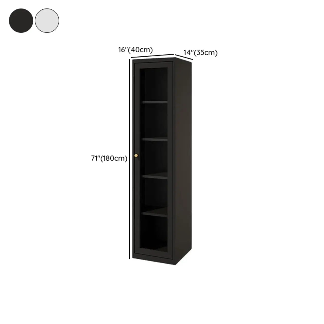 Minimalist Adjustable Wooden Glass Door Curio Cabinet