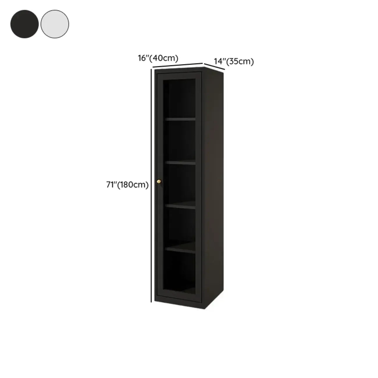 Minimalist Adjustable Wooden Glass Door Curio Cabinet