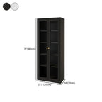 Minimalist Adjustable Wooden Glass Door Curio Cabinet