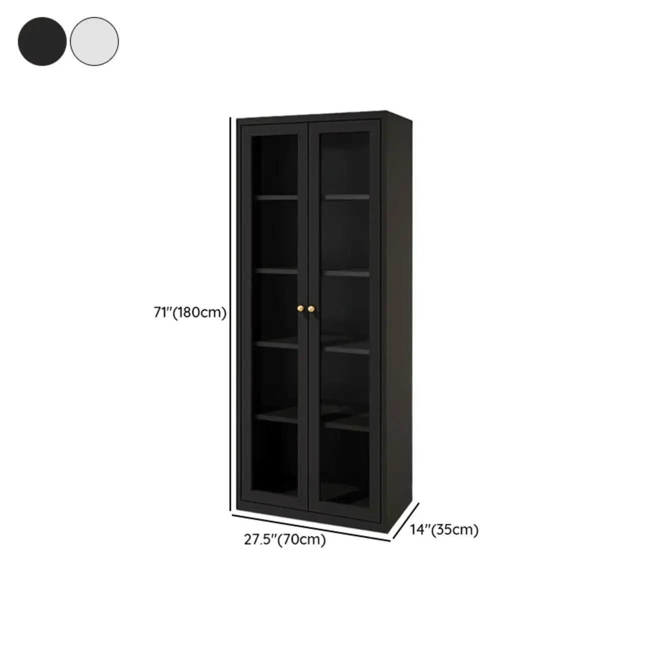 Minimalist Adjustable Wooden Glass Door Curio Cabinet