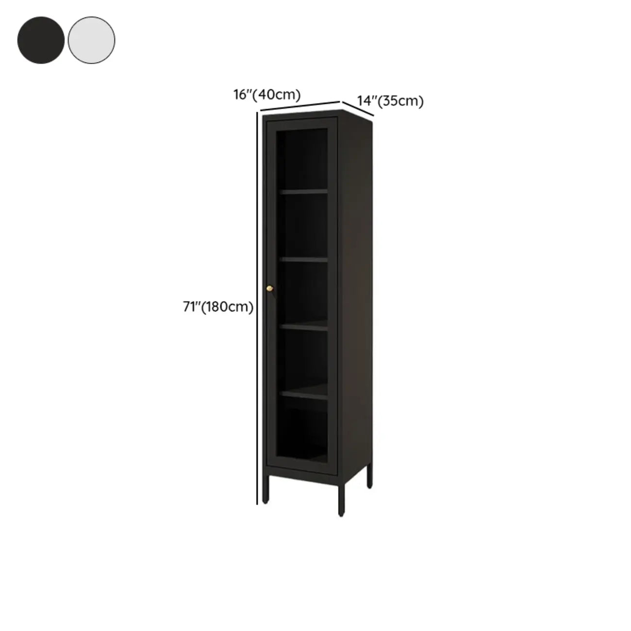 Minimalist Adjustable Wooden Glass Door Curio Cabinet
