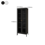 Minimalist Adjustable Wooden Glass Door Curio Cabinet