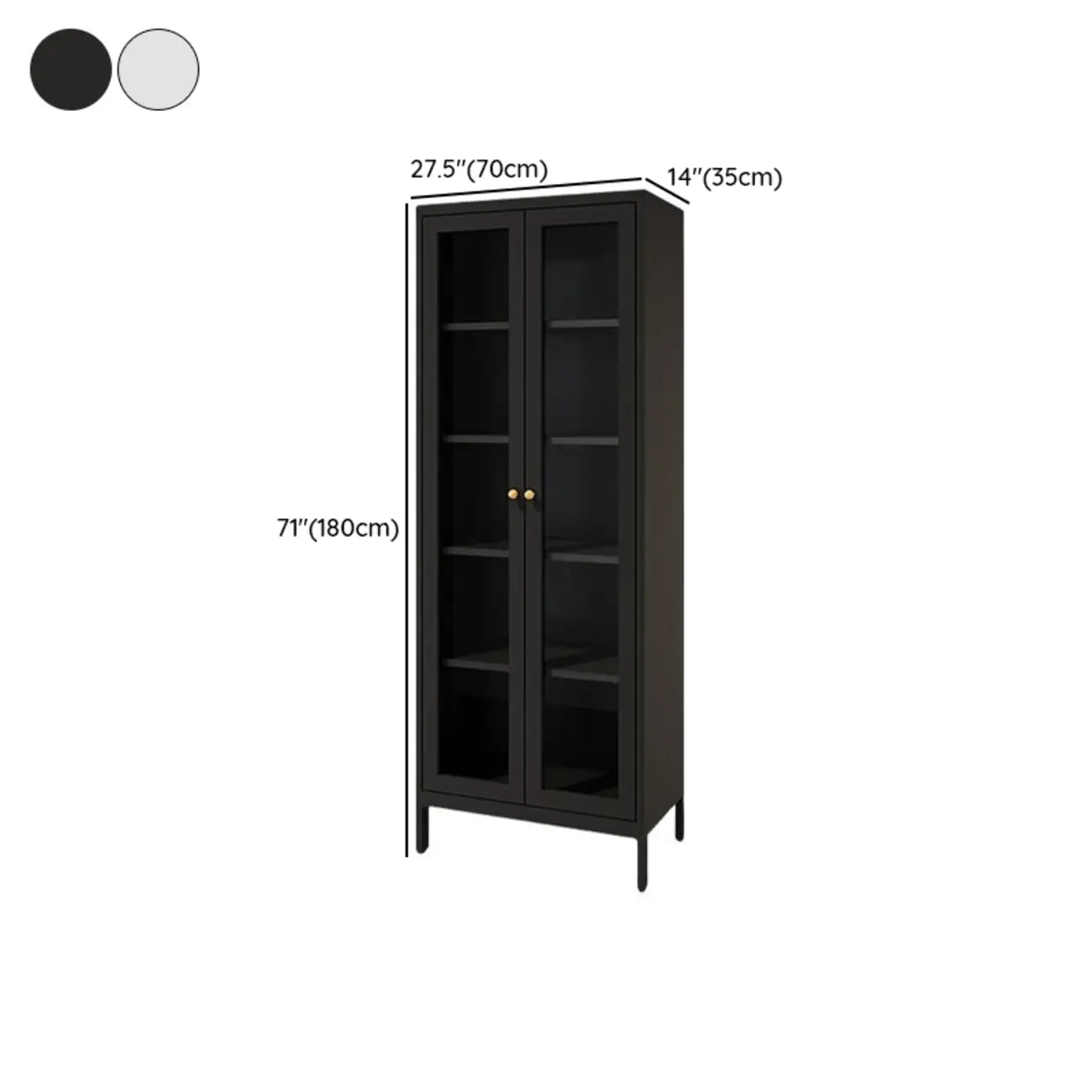 Minimalist Adjustable Wooden Glass Door Curio Cabinet