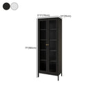 Minimalist Adjustable Wooden Glass Door Curio Cabinet