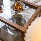Small Wooden Glass Display Curio Cabinet Tableytop