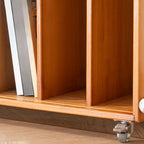 Flexible Wooden Metal Mobile Side Table with Storage