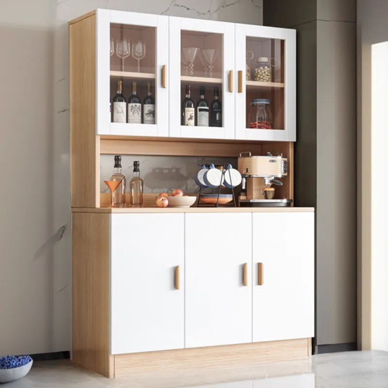 Large Wooden Acrylic Display Storage Adjustable Buffet Cabinet