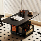 Square Extendable Wooden Wheeled Lift-Top Coffee Table
