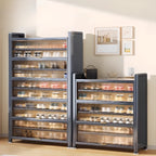 Adjustable Flip-up Door Gun Gray Metal Storage Shoe Rack
