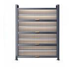 Adjustable Flip-up Door Gun Gray Metal Storage Shoe Rack