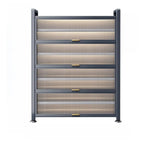 Adjustable Flip-up Door Gun Gray Metal Storage Shoe Rack