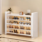 Adjustable Flip-up Door Gun Gray Metal Storage Shoe Rack