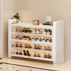 Adjustable Flip-up Door Gun Gray Metal Storage Shoe Rack