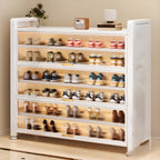 Adjustable Flip-up Door Gun Gray Metal Storage Shoe Rack