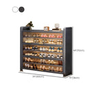 Adjustable Flip-up Door Gun Gray Metal Storage Shoe Rack