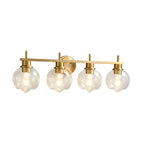 Brass Globe Vanity Light Modern Style for Bathroom