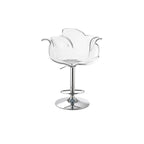 Clear Acrylic Swivel Adjustable Height Bar Stools with Backs