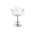 Clear Acrylic Swivel Adjustable Height Bar Stools with Backs
