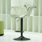 Clear Acrylic Swivel Adjustable Height Bar Stools with Backs