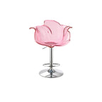 Clear Acrylic Swivel Adjustable Height Bar Stools with Backs